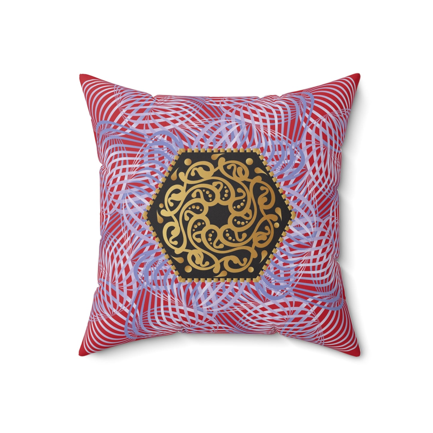 Spun Polyester Square Pillow Kukloso Fleurons No 7 - Free Shipping