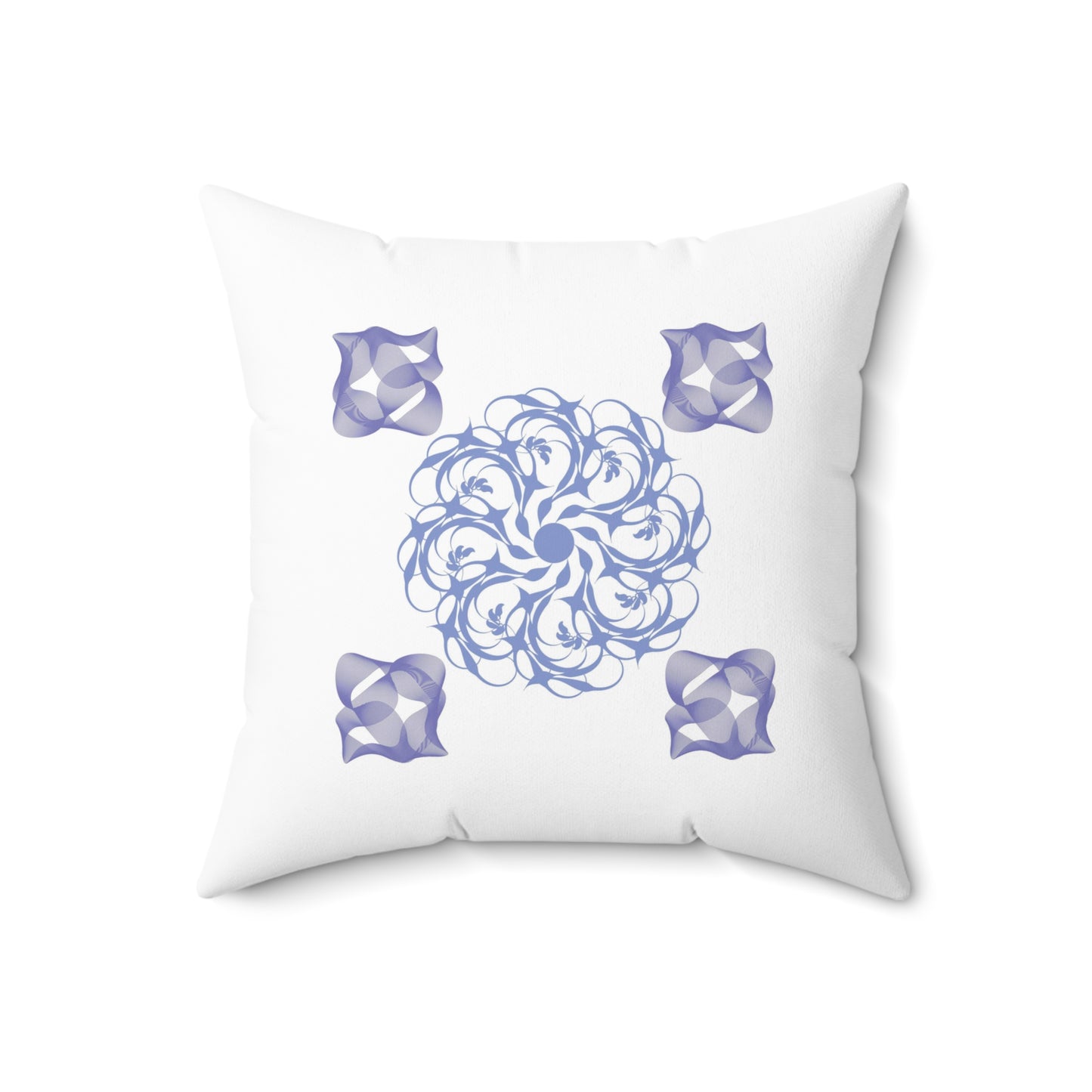 Spun Polyester Square Pillow Kukloso Fleurons No 5 - Free Shipping