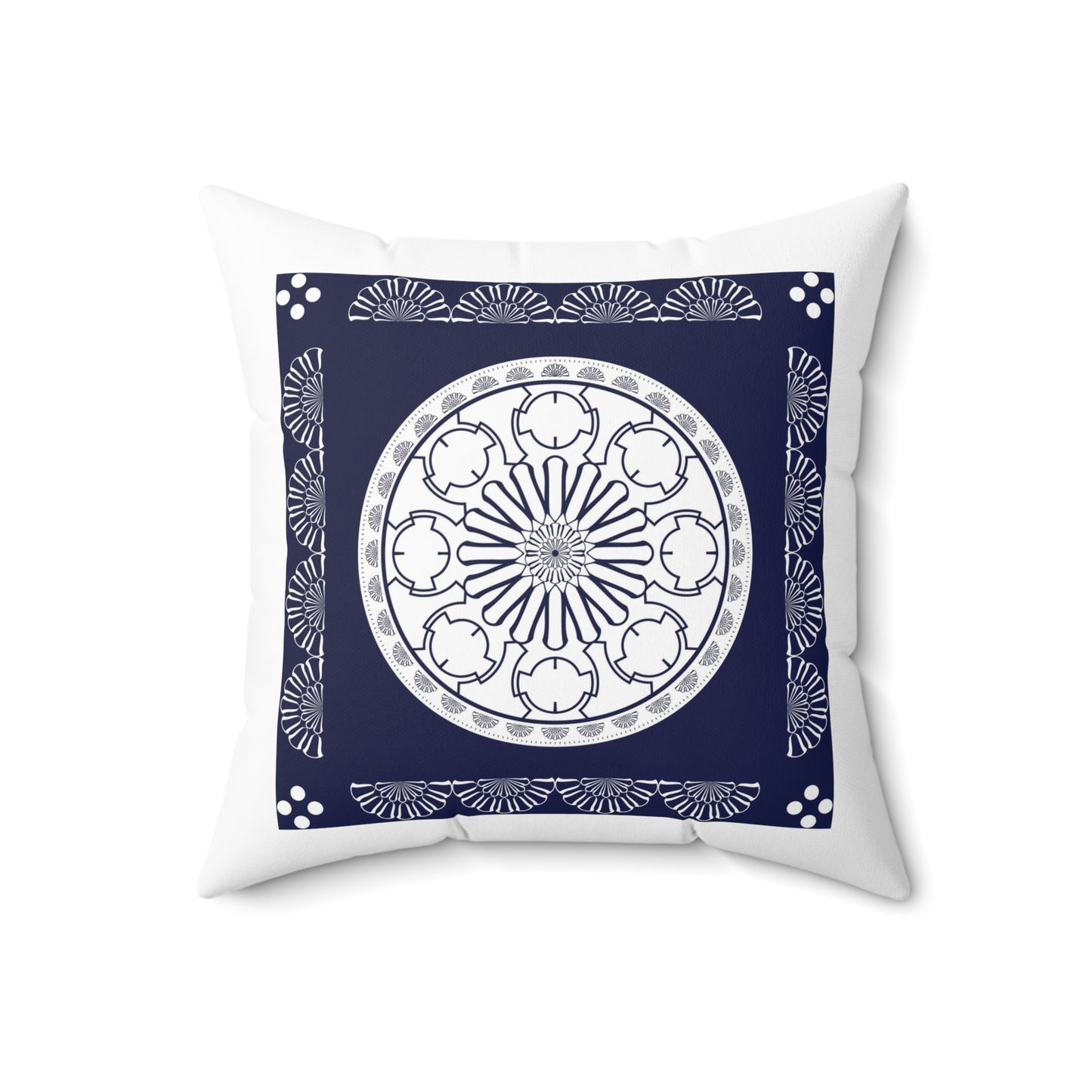 Spun Polyester Square Pillow  Kukloso Ancient Geometrica No 4 - Free Shipping