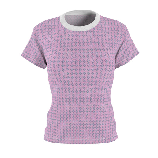 Women's Cut & Sew Tee (AOP) Kukloso Whimsical No 40 No 2 Colored Shapes on Pink - Free Shipping