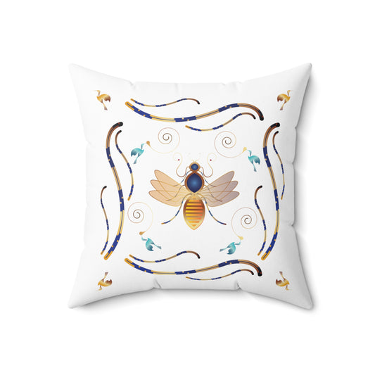 Spun Polyester Square Pillow Kukloso 'Queen Bee' - Free Shipping