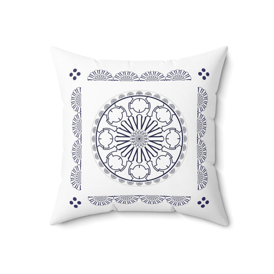 Spun Polyester Square Pillow  Kukloso Ancient Geometrica No 4 - Free Shipping