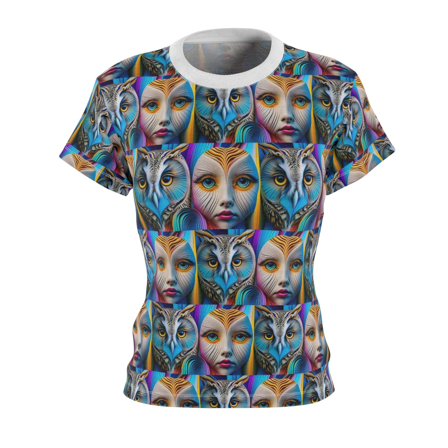 Women's Cut & Sew Tee (AOP) Kukloso Cubist Faces No 11 - Free Shipping