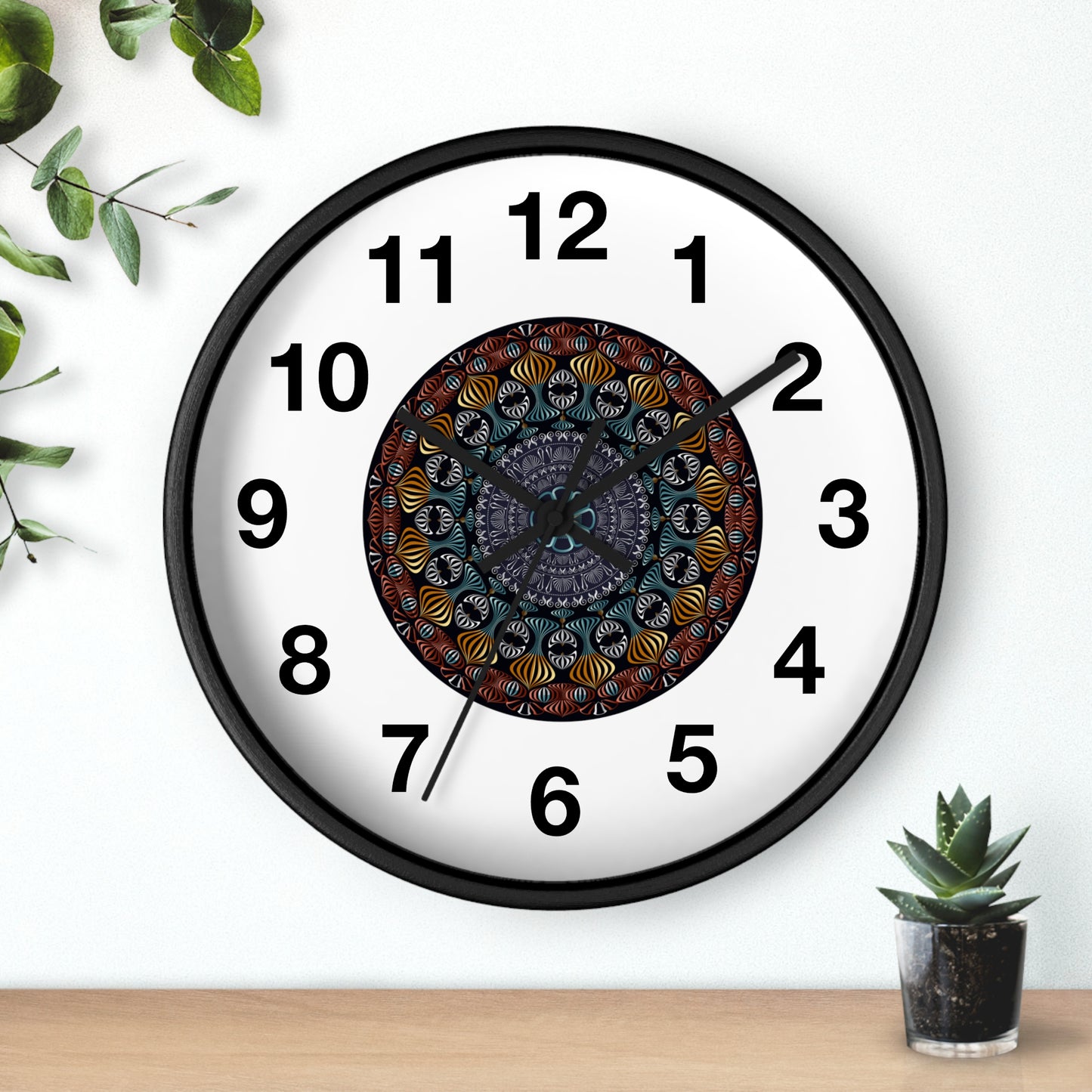 Wall Clock Kukloso Kuklos No 4420 Mandala - Free Shipping