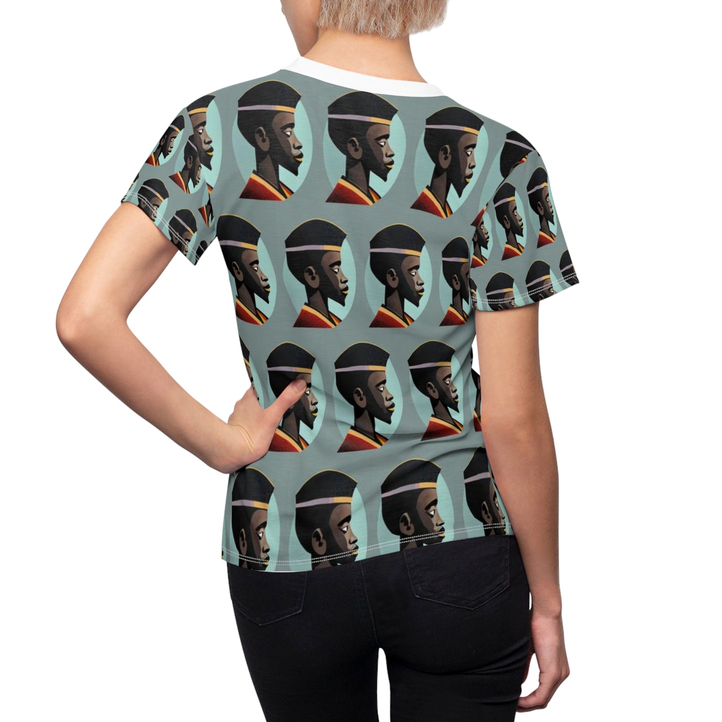 Women's Cut & Sew Tee (AOP) Kukloso Cubist Faces No 16 - Free Shipping