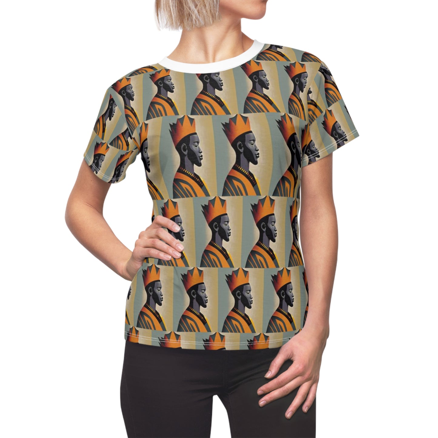 Women's Cut & Sew Tee (AOP) Kukloso Cubist Faces No 11 - Free Shipping