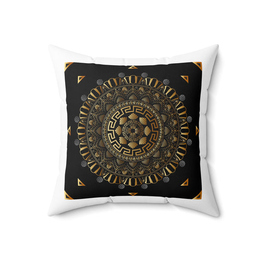 Spun Polyester Square Pillow Kukloso Ancient Geometrica No 22 - Free Shipping