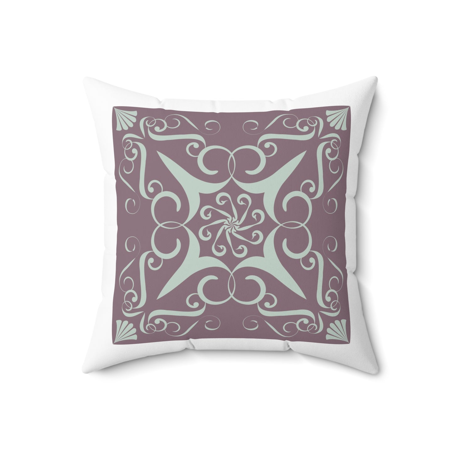 Spun Polyester Square Pillow  Kukloso Ancient Geometrica No 16 - Free Shipping