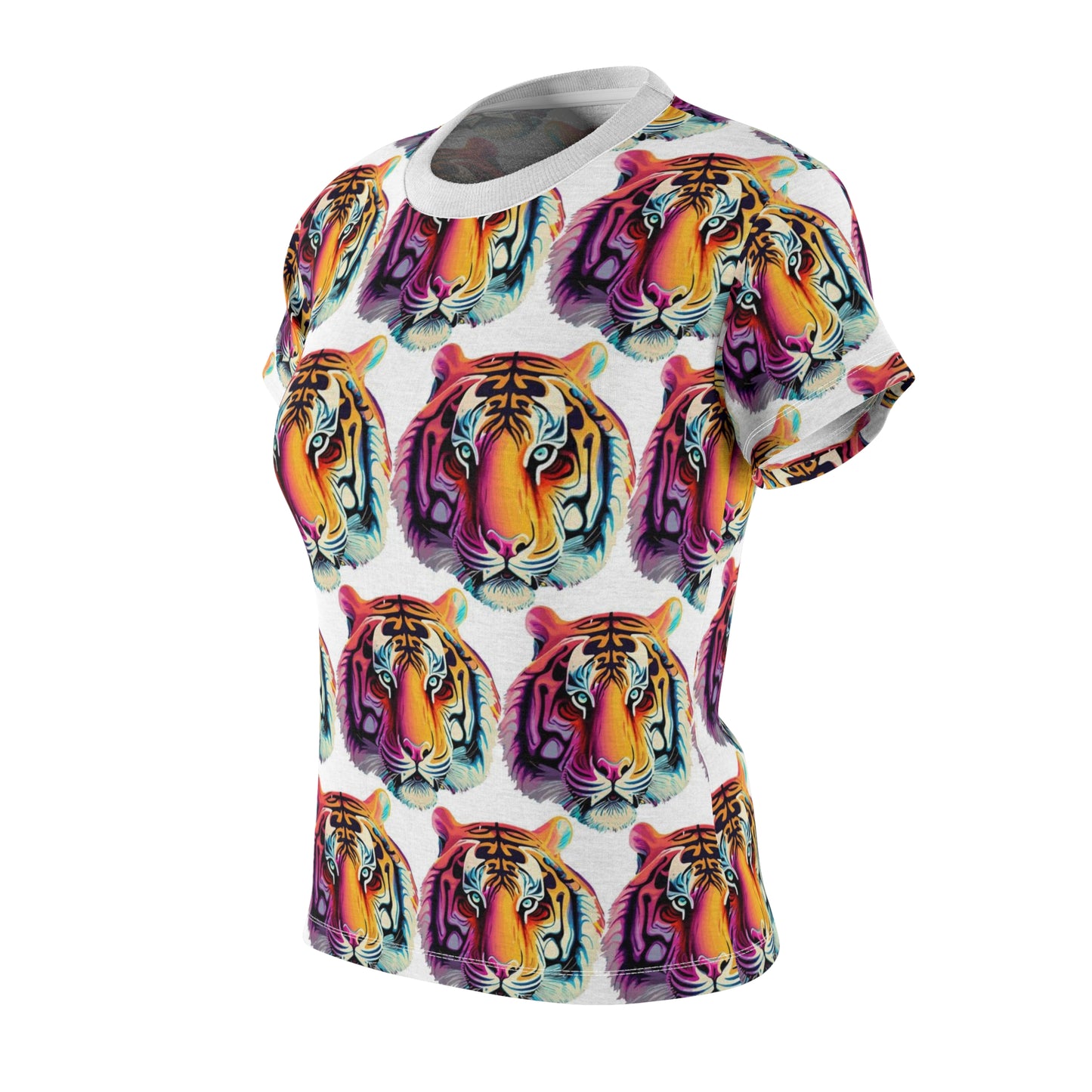 Women's Cut & Sew Tee (AOP) Kukloso Cubist Mr. Tiger - Free Shipping