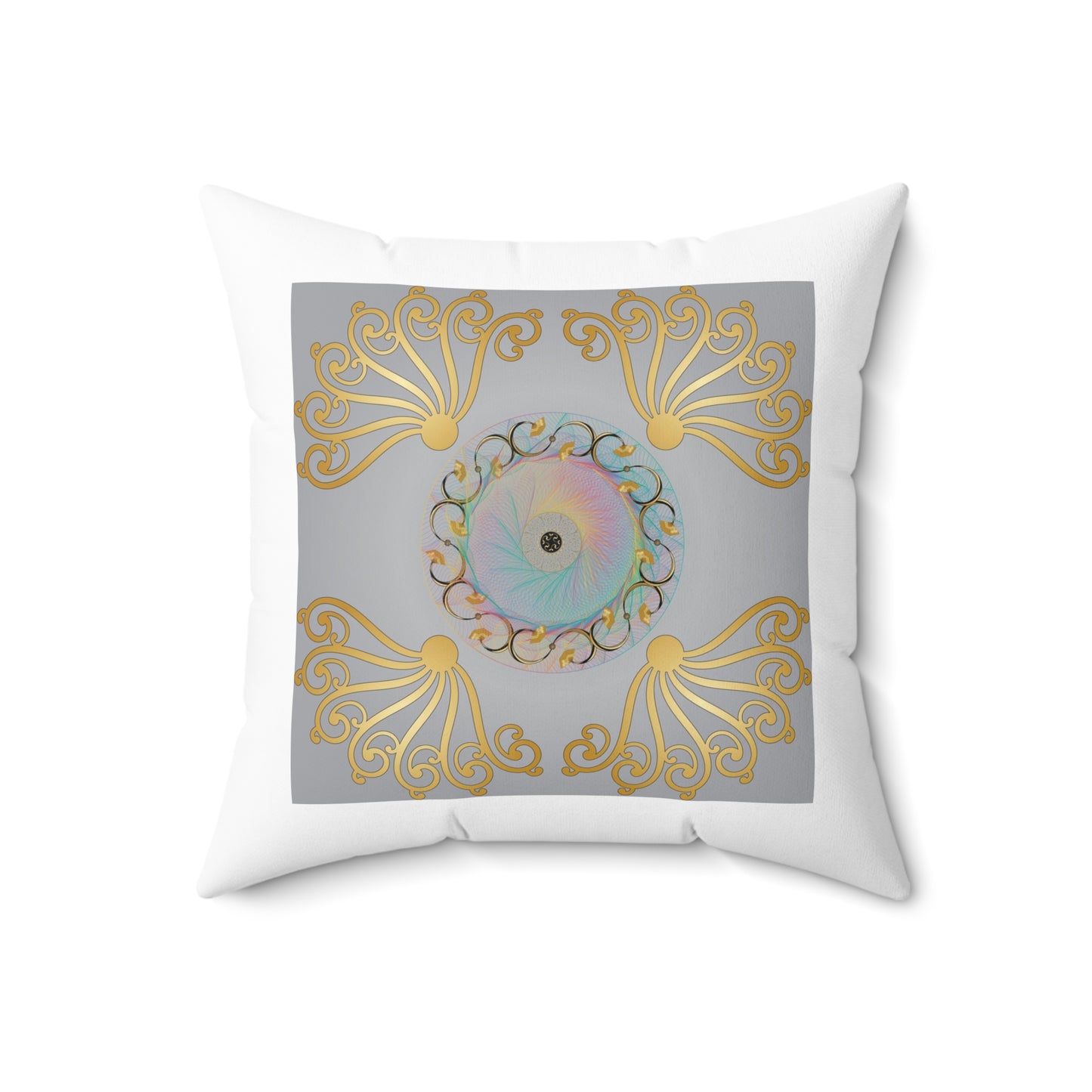 Spun Polyester Square Pillow  Kukloso Ancient Geometrica No 7 - Free Shipping