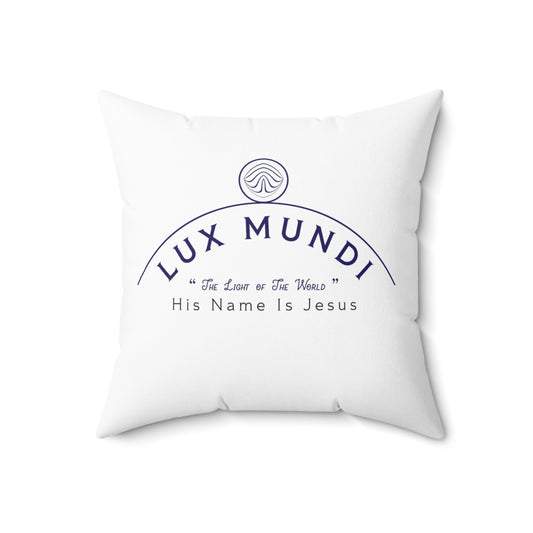 Spun Polyester Square Pillow Lux Mundi/PX Christogram Free Shipping