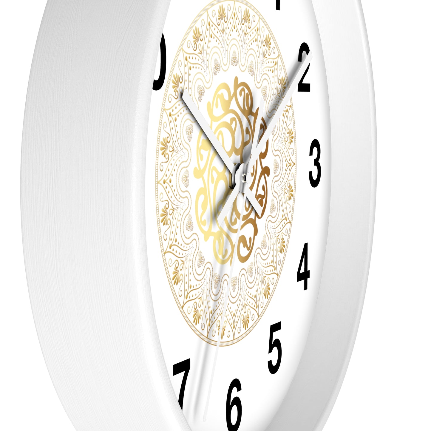 Wall Clock Kukloso Gold Mandala No 119 - Free Shipping