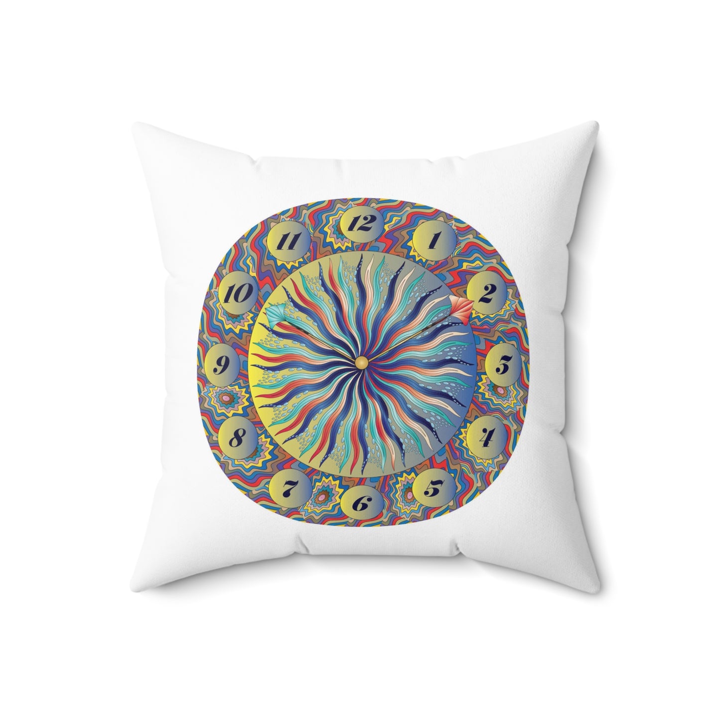 Spun Polyester Square Pillow Kukloso Abstractical No 20 - Free Shipping