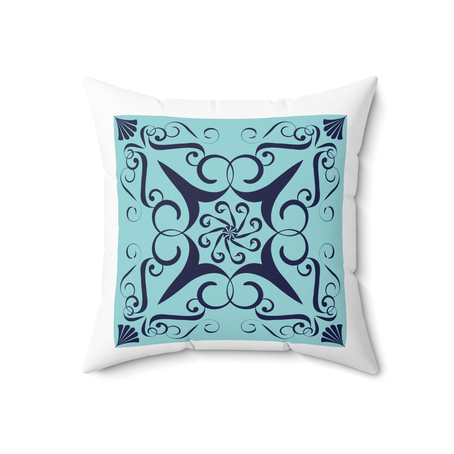 Spun Polyester Square Pillow  Kukloso Ancient Geometrica No 17 - Free Shipping