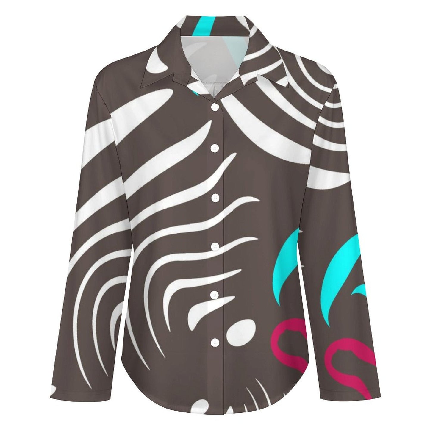 Long Sleeve Shirt Blouse Kukloso Abstract No 232