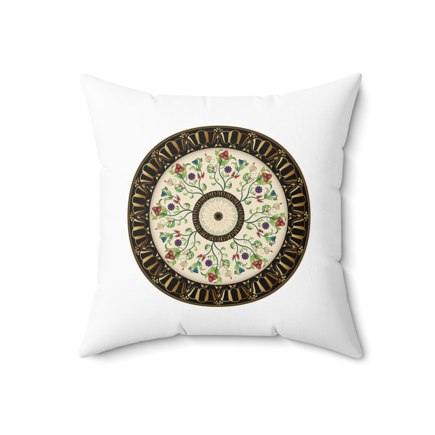 Spun Polyester Square Pillow Kukloso Mandala Designs Kuklos No 4341 & 4357 - Free Shipping