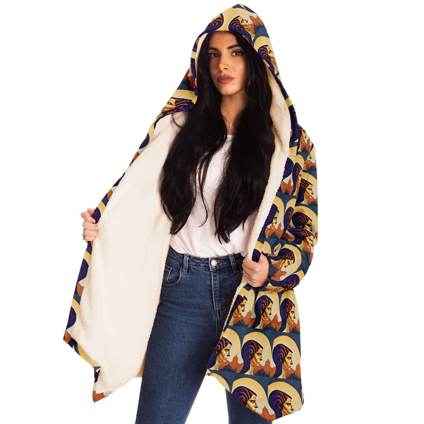 Microfleece Cloak - AOP Kukloso Ancients Series No 2 - Free Shipping