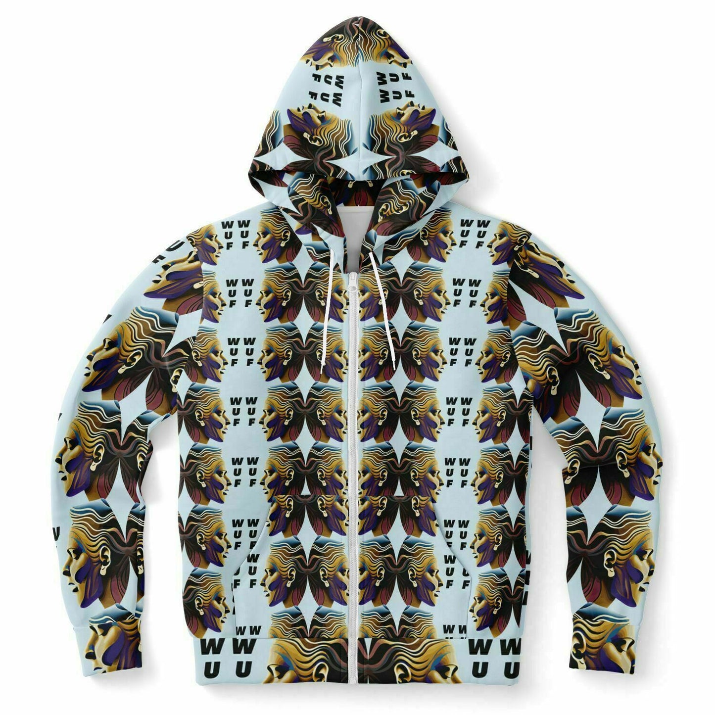 Fashion Zip-Up Hoodie - AOP  Kukloso Ancients series No 3 - Free Shipping