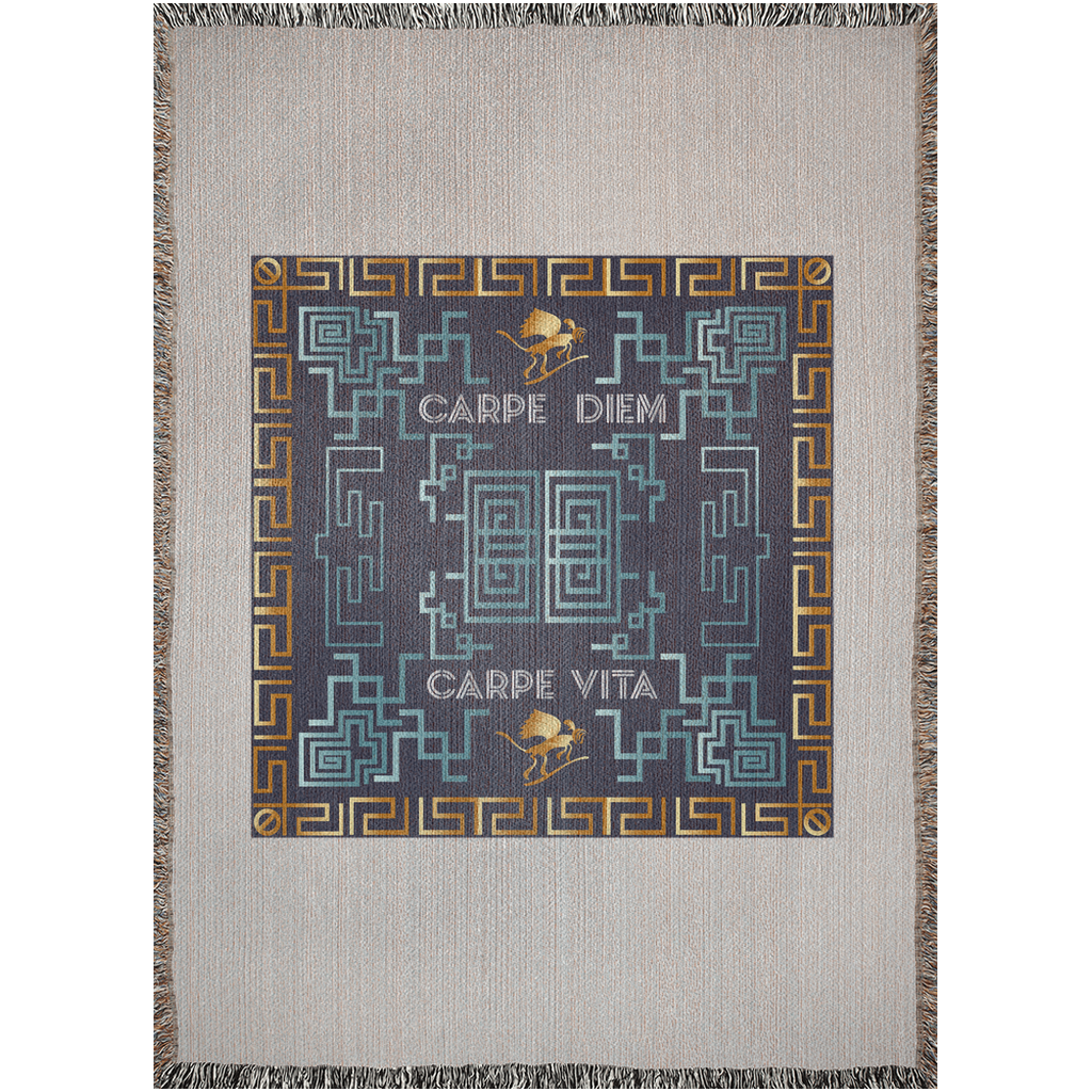 Woven Blankets Kukloso  Mandala Kuklos No 4383 'Carpe Diem' - Free Shipping