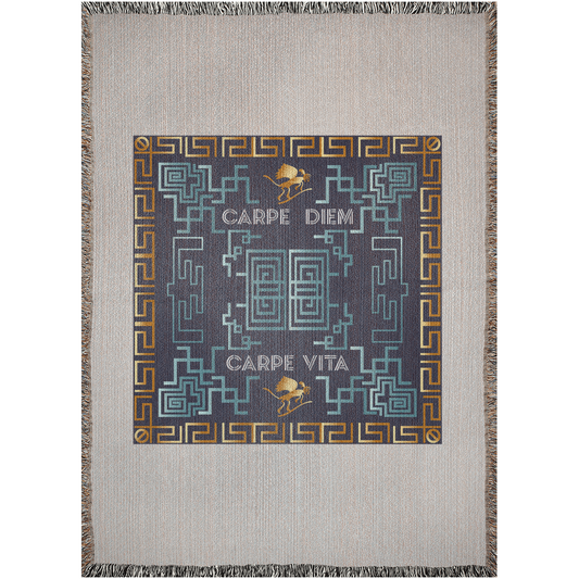 Woven Blankets Kukloso  Mandala Kuklos No 4383 'Carpe Diem' - Free Shipping