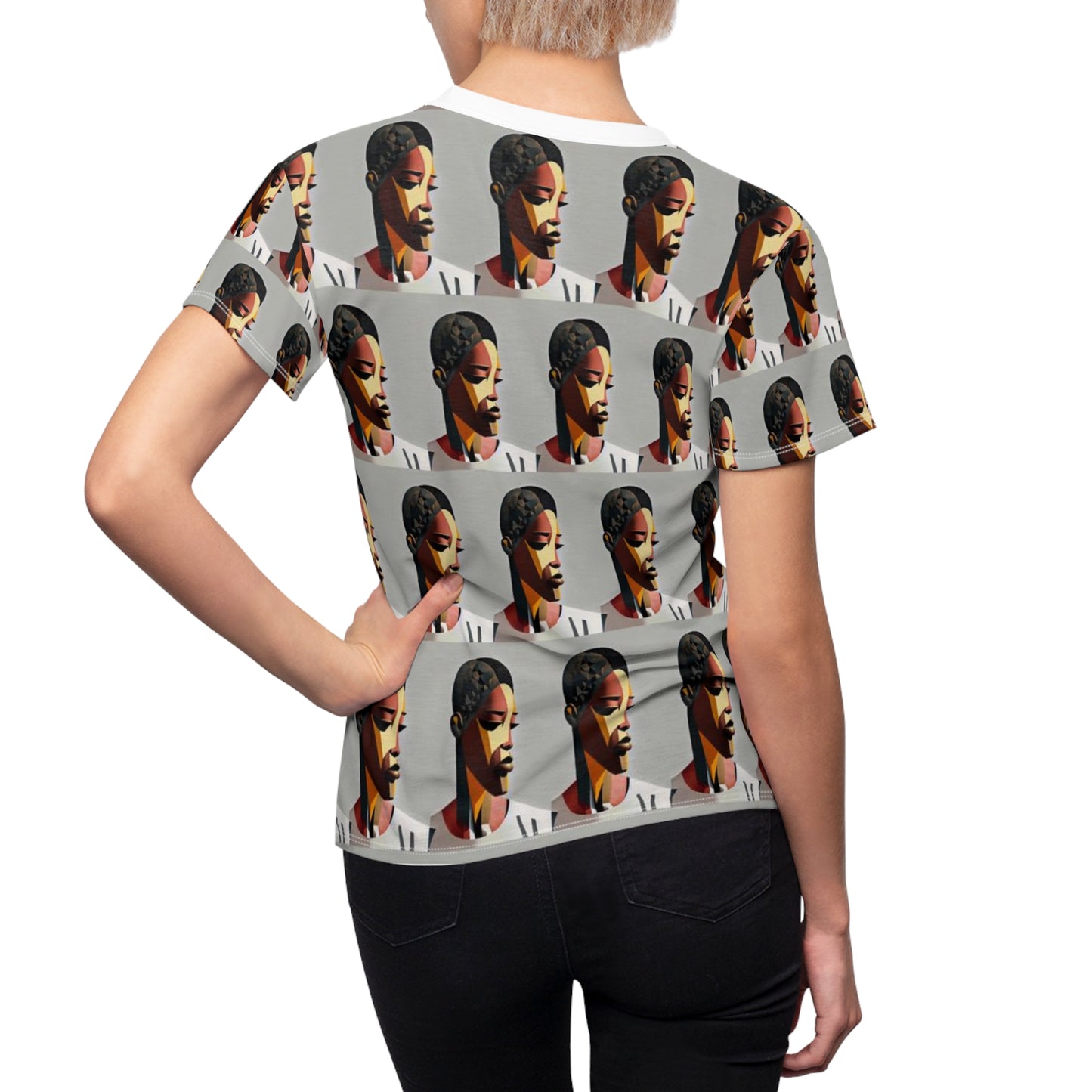 Women's Cut & Sew Tee (AOP) Kukloso Cubist Faces No 12 - Free Shipping