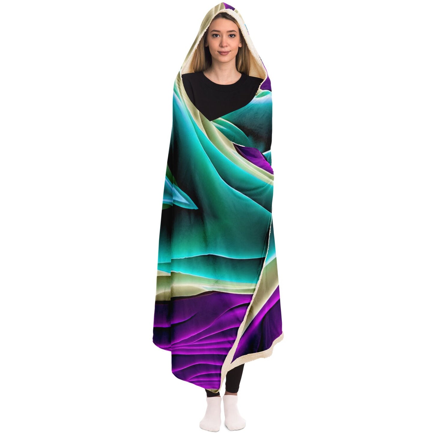 Hooded Blanket - AOP Kukloso Color Flows No 1 - Free Shipping