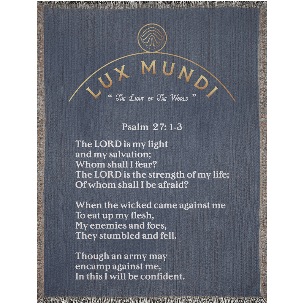 Woven Blankets Kukloso 'Lux Mundi' No 6 Psalm 27:1-3 Version 1 - Free Shipping