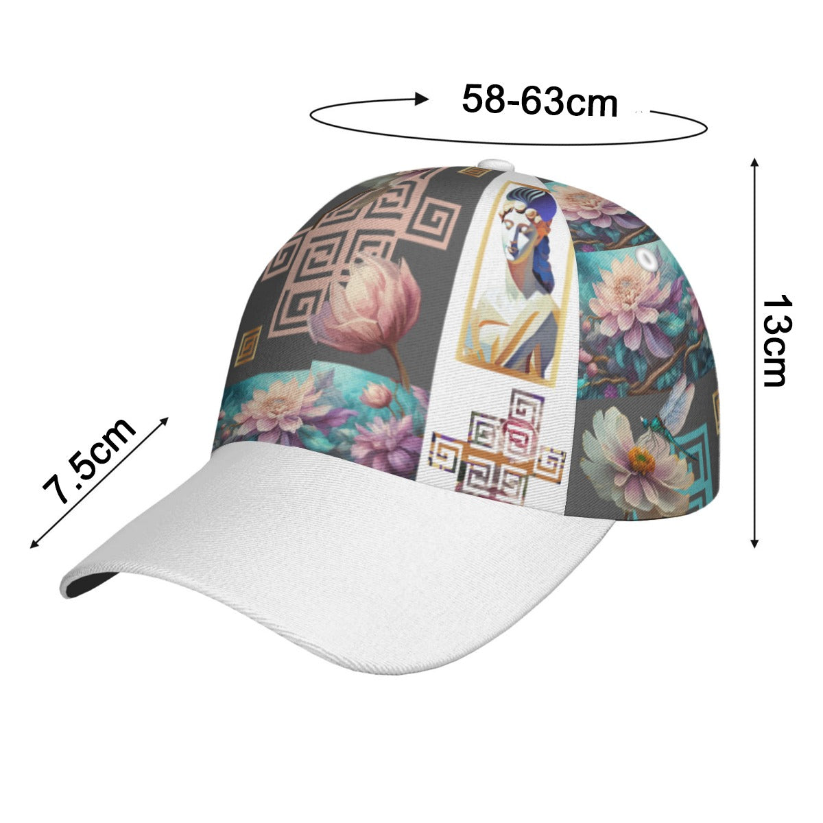 All-Over Print Unisex Peaked Cap With Box Kukloso Abstract Geo No 1812