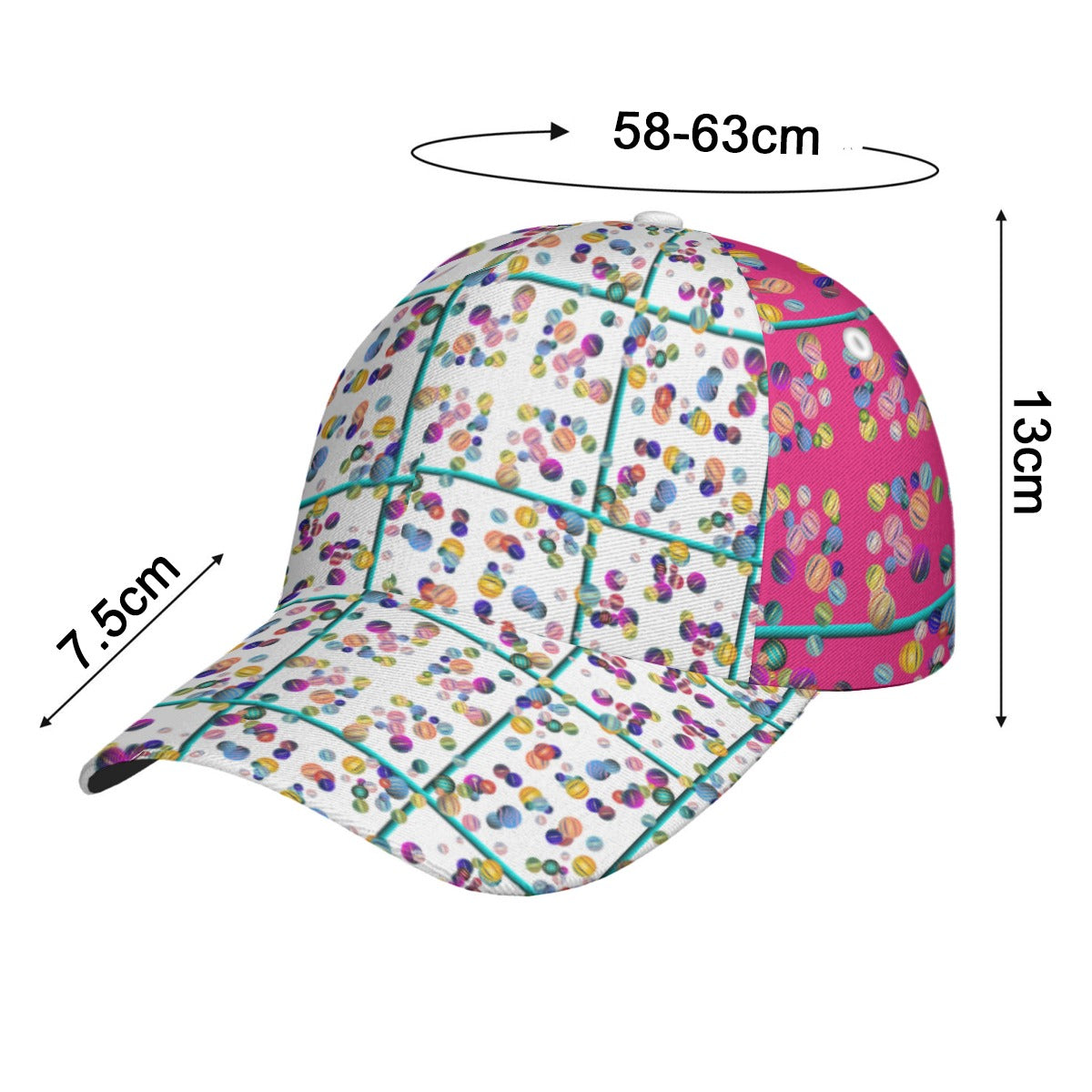 All-Over Print Unisex Peaked Cap With Box Kukloso Abstract Geo No 1126