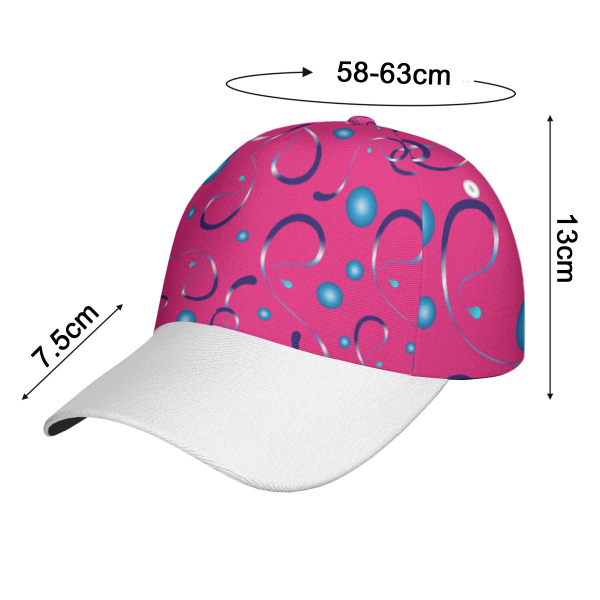 All-Over Unisex Print Peaked Cap With Box Kukloso Abstract Geo No 497