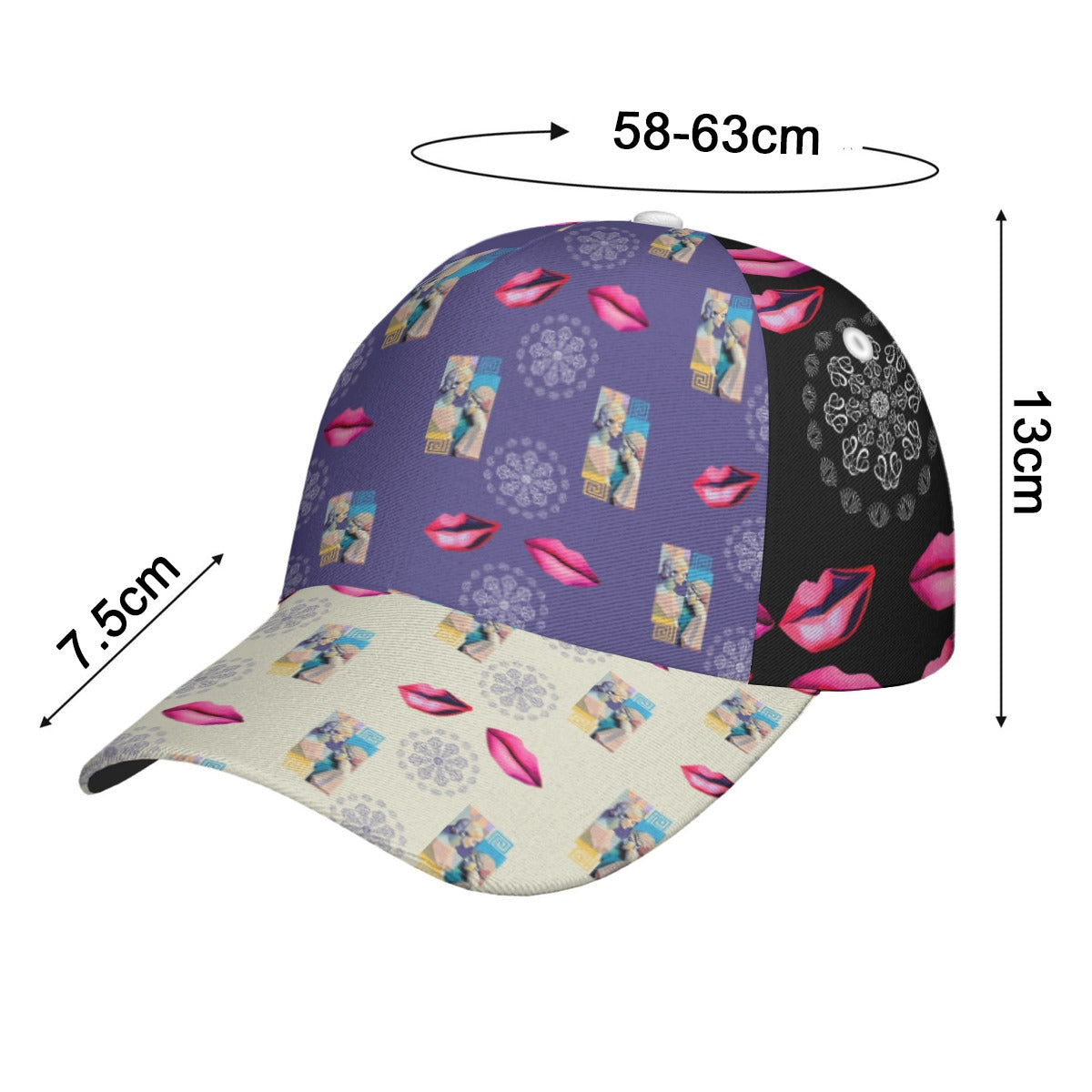 All-Over Print Unisex Peaked Cap With Box Kukloso Abstract Geo No 735