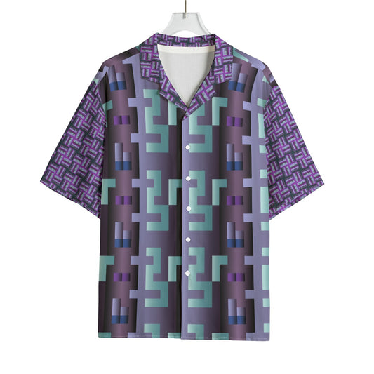 AOP Men's Hawaiian Rayon Shirt Kukloso Geo No 536