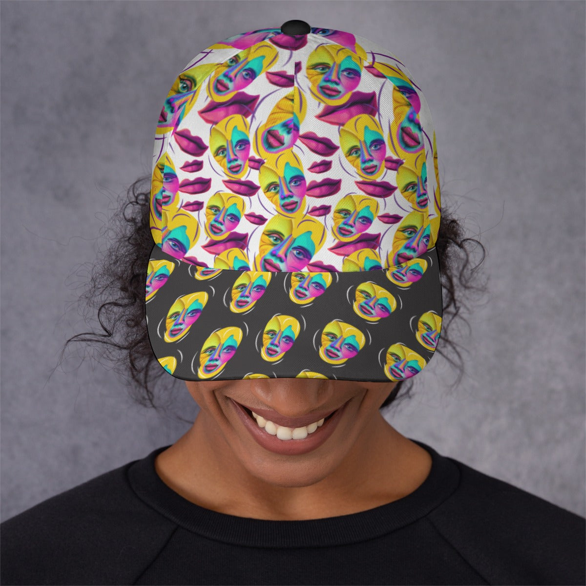 All-Over Print Unisex Peaked Cap With Box Kukloso Abstract Geo No 1248