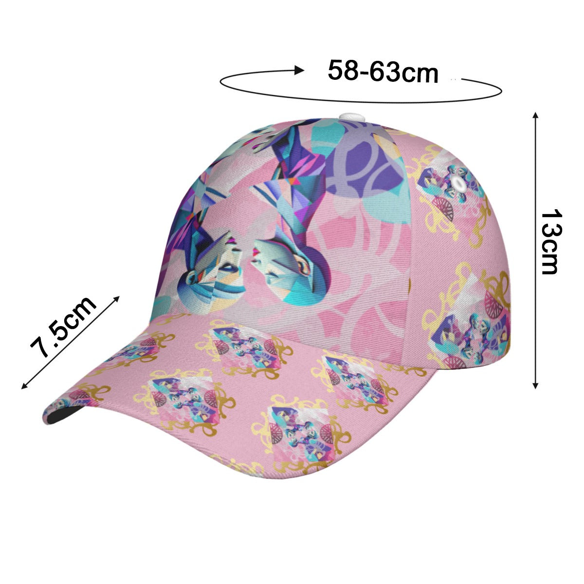 All-Over Print Unisex Peaked Cap With Box Kukloso Abstract Geo No 1636