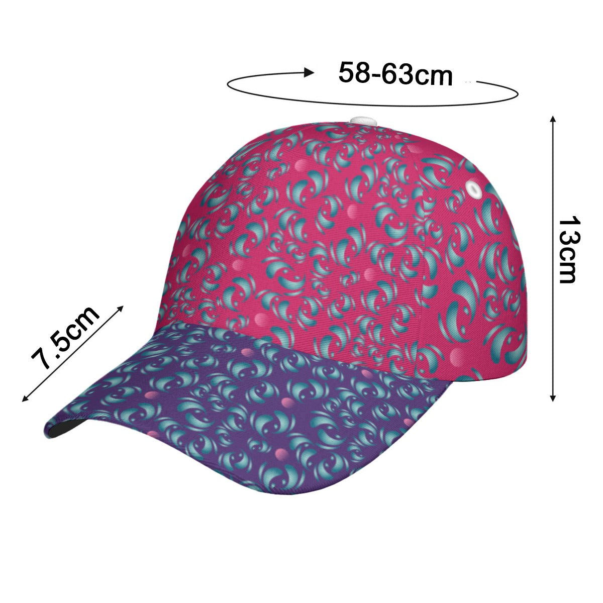 All-Over Print Unisex Peaked Cap With Box Kukloso Abstract Geo No 1181