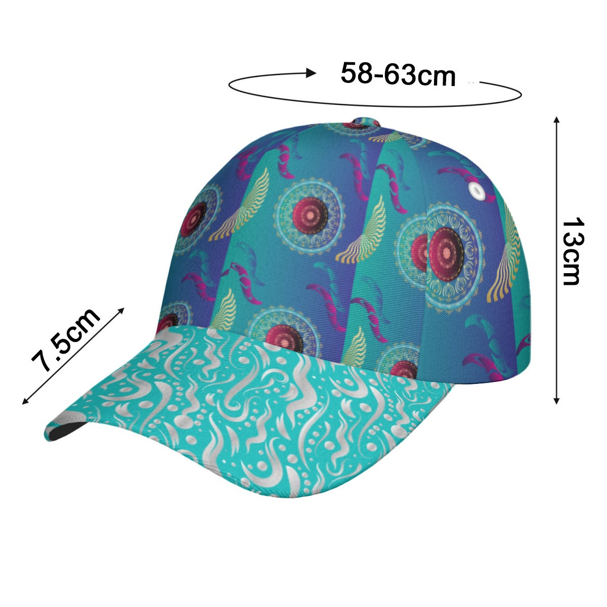 All-Over Unisex Print Peaked Cap With Box Kukloso Abstract Geo No 283