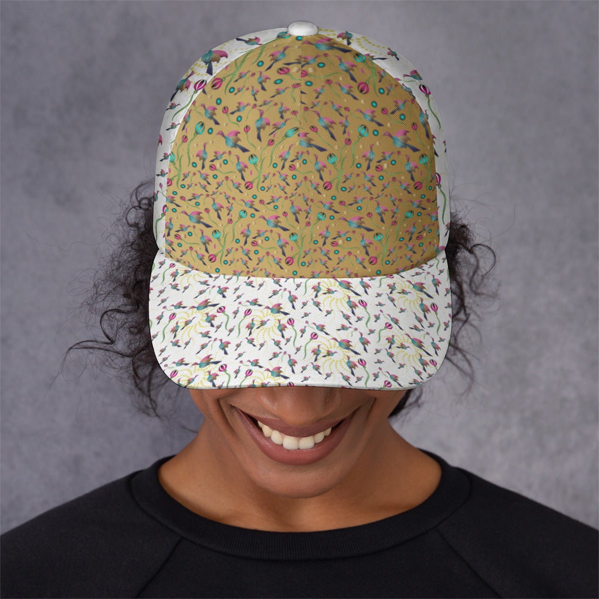 All-Over Print Unisex Peaked Cap With Box Kukloso Abstract Geo No 1490