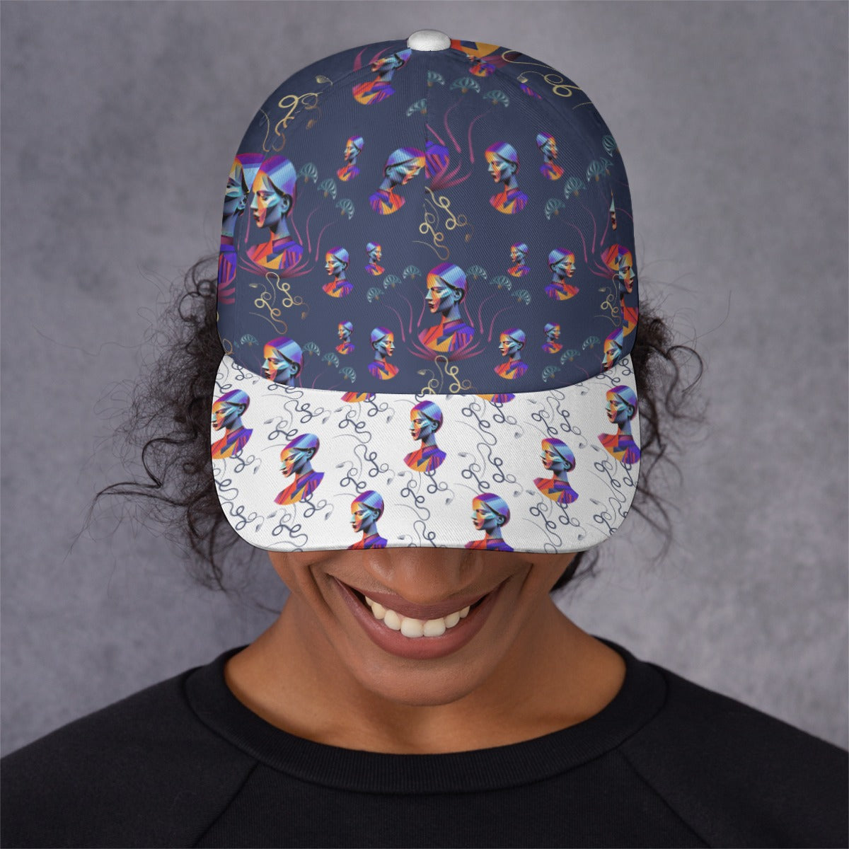 All-Over Print Unisex Peaked Cap With Box Kukloso Abstract Geo No 1245