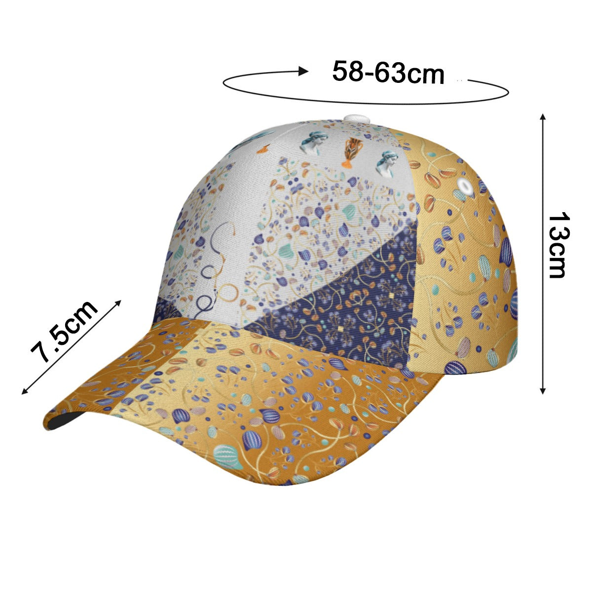 All-Over Print Unisex Peaked Cap With Box Kukloso Abstract Geo No 887