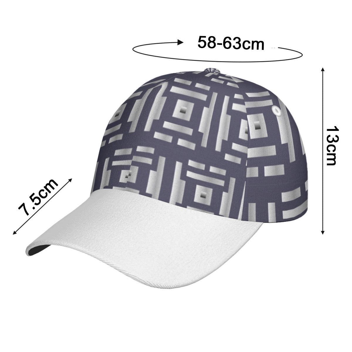 All-Over Unisex Print Peaked Cap With Box Kukloso Abstract Geo No 26