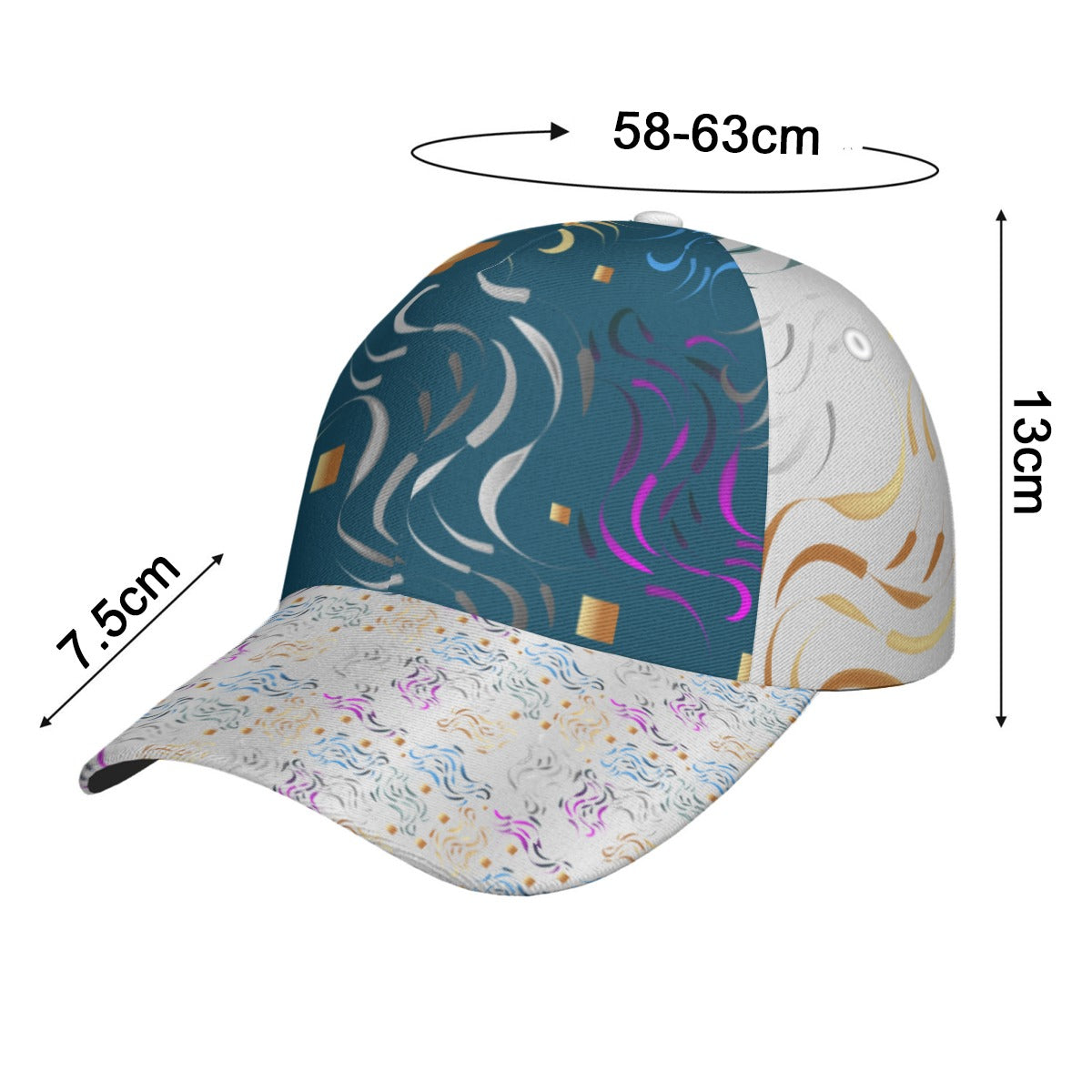 All-Over Print Unisex Peaked Cap With Box Kukloso Abstract Geo No 1374