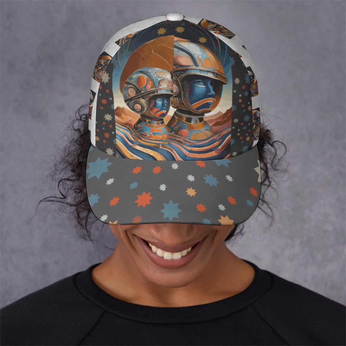 All-Over Print Unisex Peaked Cap With Box Kukloso Abstract Geo No 1324