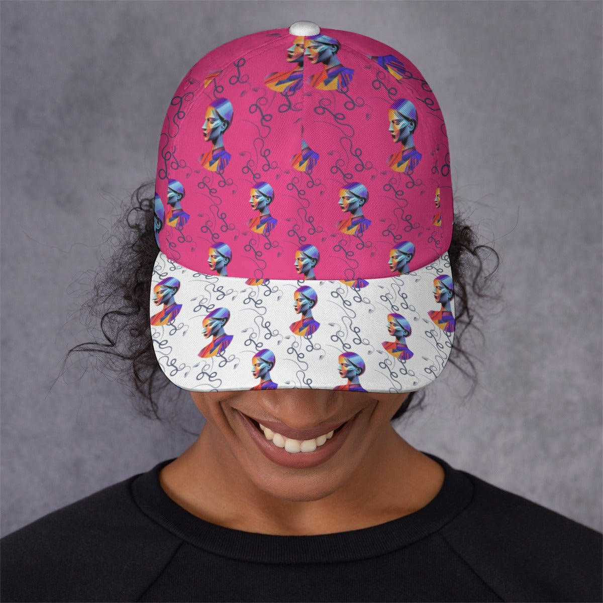 All-Over Print Unisex Peaked Cap With Box Kukloso Abstract Geo No 1240