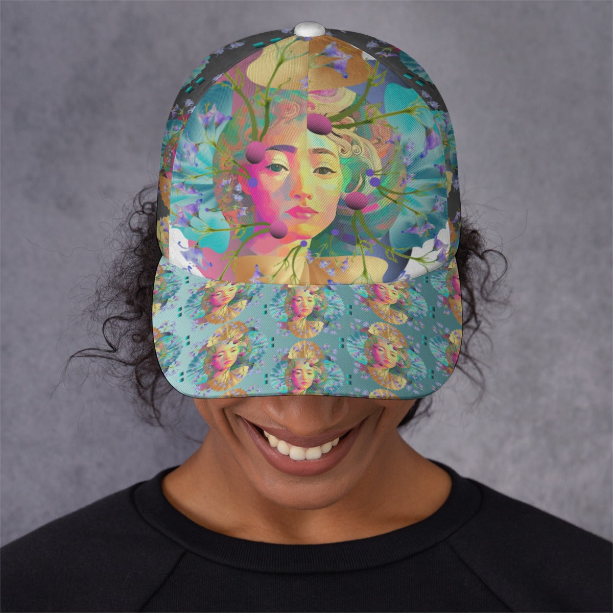 All-Over Print Unisex Peaked Cap With Box Kukloso Abstract Geo No 1355