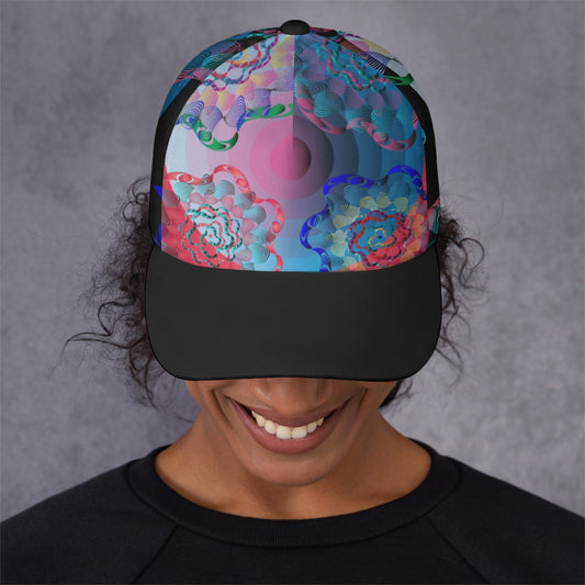 All-Over Print Unisex Peaked Cap With Box Kukloso Abstract Geo No 939