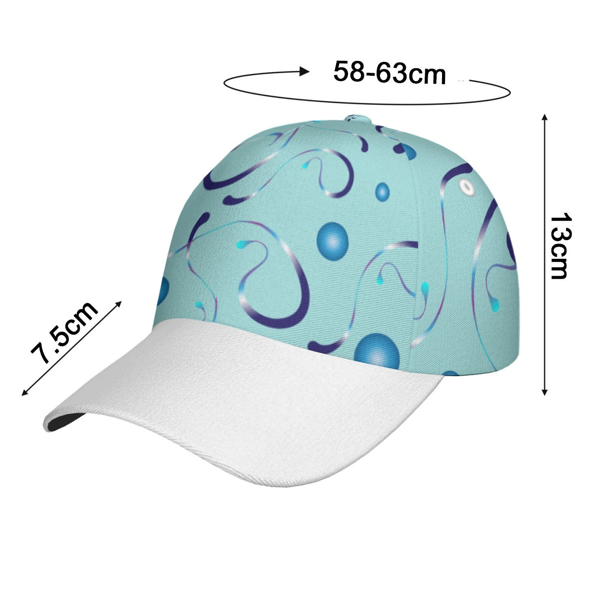 All-Over Unisex Print Peaked Cap With Box Kukloso Abstract Geo No 498