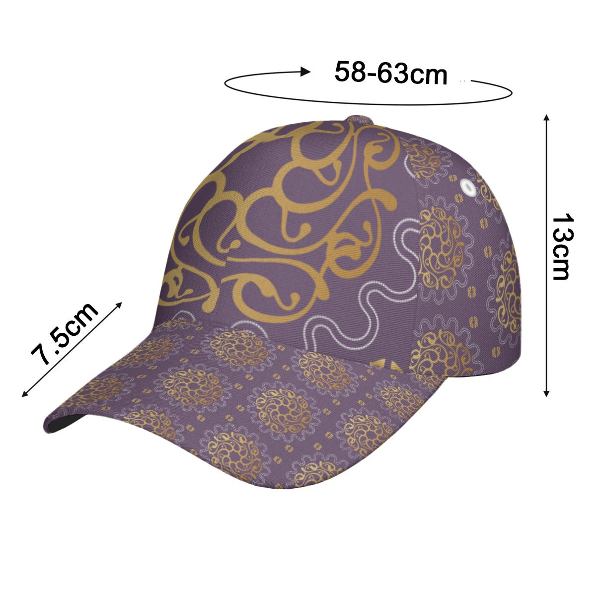 All-Over Print Unisex Peaked Cap With Box Kukloso Abstract Geo No 1895