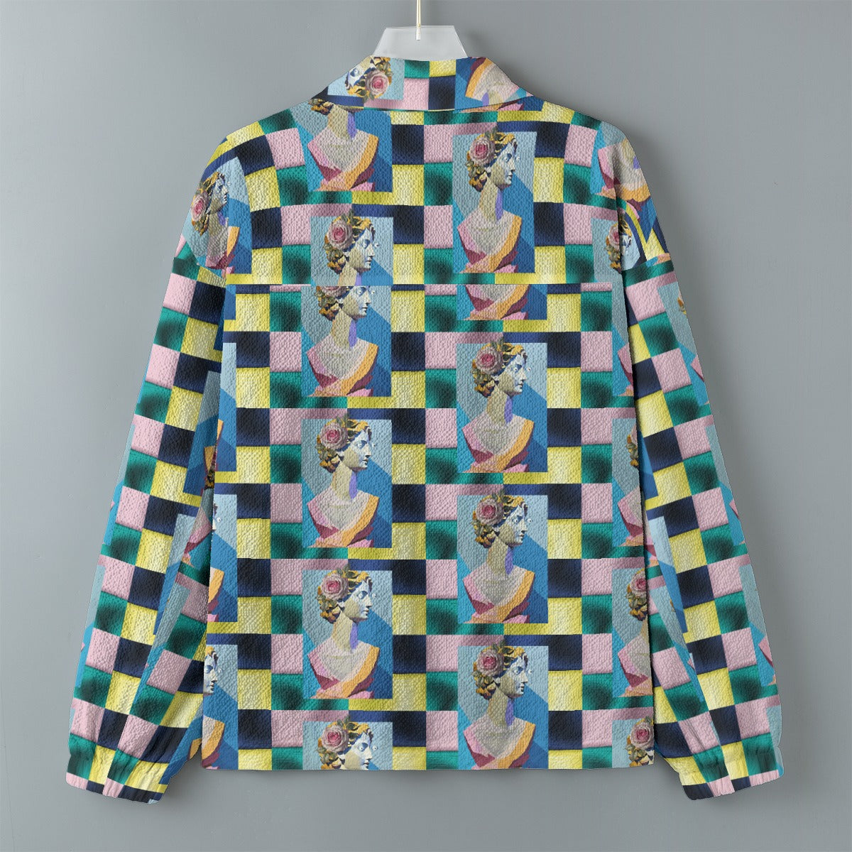 AOP Unisex Casual Lapel Jacket Kukloso Abstract No 1322