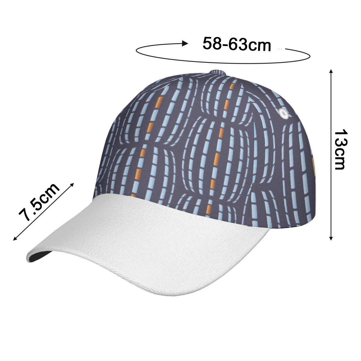 All-Over Unisex Print Peaked Cap With Box Kukloso Abstract Geo No 50