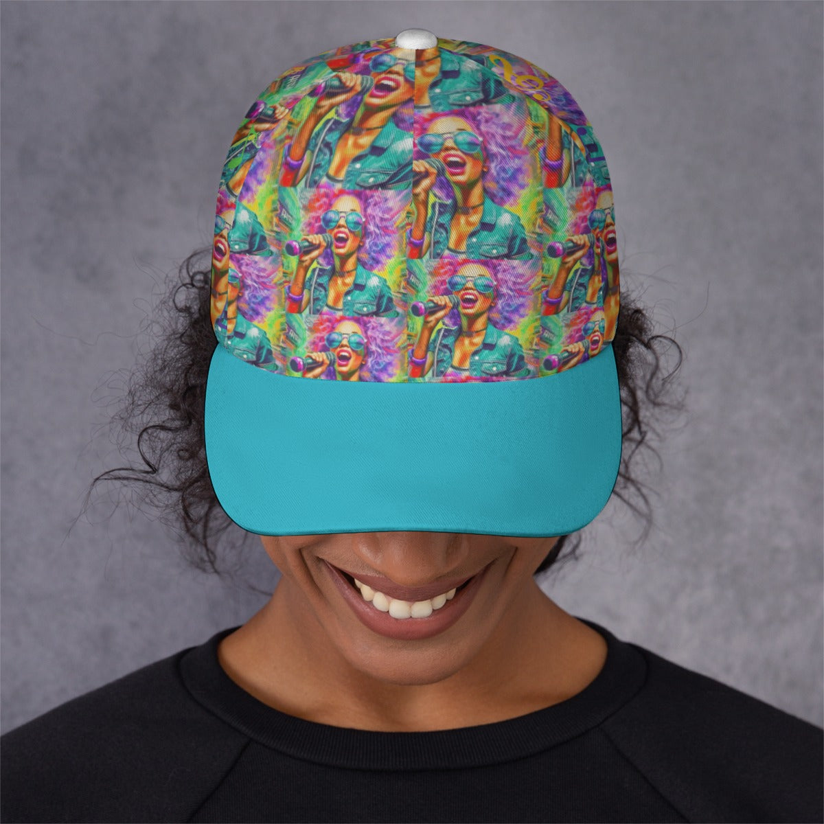 All-Over Print Unisex Peaked Cap With Box Kukloso Abstract Geo No 1025